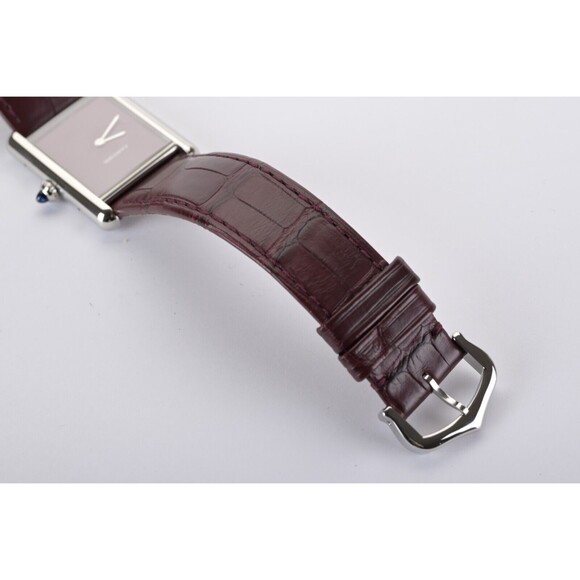 Cartier Tank Must Large WSTA0054 Red Burgundy 26mm Men's Watch Full Set - Picture 10 of 12